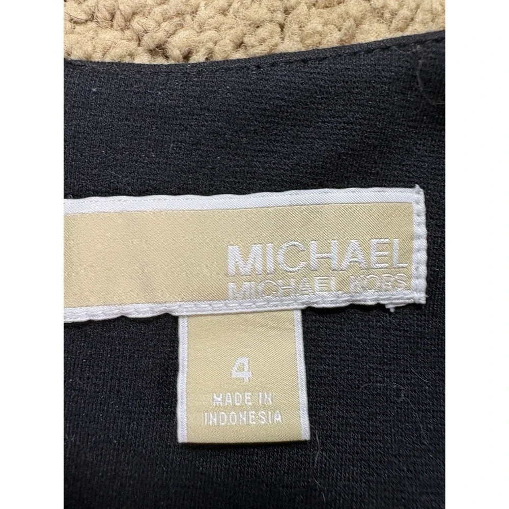Michael Kors Pencil‎ Skirt Women 4 Black Midi Stretch Lined Office